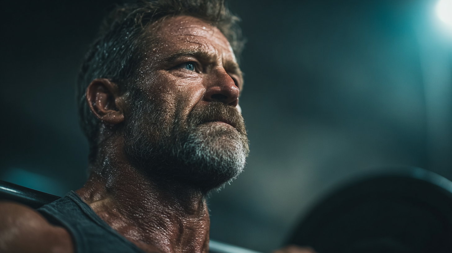 Чоловік під час тренування